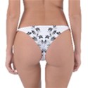 Floral Element Black White Reversible Bikini Bottom View2