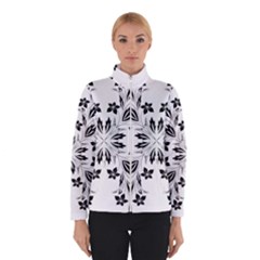 Floral Element Black White Winterwear by Mariart