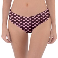 Chocolate Pink Hearts Gift Wrap Reversible Classic Bikini Bottoms