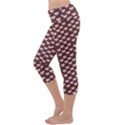 Chocolate Pink Hearts Gift Wrap Capri Yoga Leggings View2