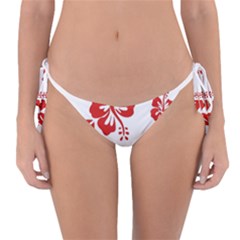 Hawaiian Flower Red Sunflower Reversible Bikini Bottom by Mariart