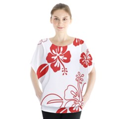 Hawaiian Flower Red Sunflower Blouse