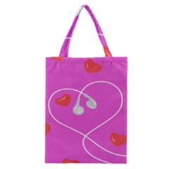 Heart Love Pink Red Classic Tote Bag by Mariart