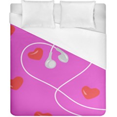 Heart Love Pink Red Duvet Cover (california King Size)