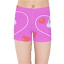 Heart Love Pink Red Kids Sports Shorts View1