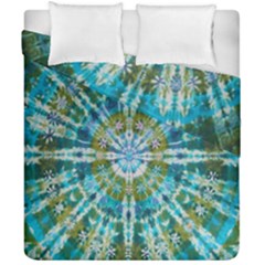 Green Flower Tie Dye Kaleidoscope Opaque Color Duvet Cover Double Side (california King Size) by Mariart