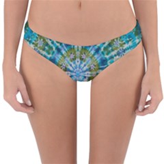 Green Flower Tie Dye Kaleidoscope Opaque Color Reversible Hipster Bikini Bottoms by Mariart