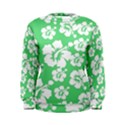 Hibiscus Flowers Green White Hawaiian Women s Sweatshirt View1