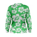 Hibiscus Flowers Green White Hawaiian Women s Sweatshirt View2