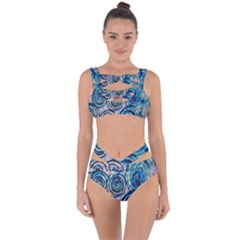 Green Blue Circle Tie Dye Kaleidoscope Opaque Color Bandaged Up Bikini Set  by Mariart