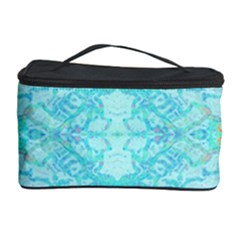 Green Tie Dye Kaleidoscope Opaque Color Cosmetic Storage Case by Mariart