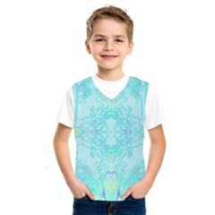 Green Tie Dye Kaleidoscope Opaque Color Kids  Sportswear