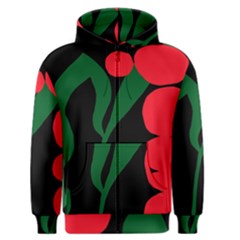 Illustrators Portraits Plants Green Red Polka Dots Men s Zipper Hoodie