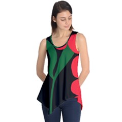 Illustrators Portraits Plants Green Red Polka Dots Sleeveless Tunic by Mariart