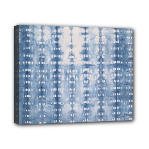 Indigo Grey Tie Dye Kaleidoscope Opaque Color Canvas 10  X 8  by Mariart