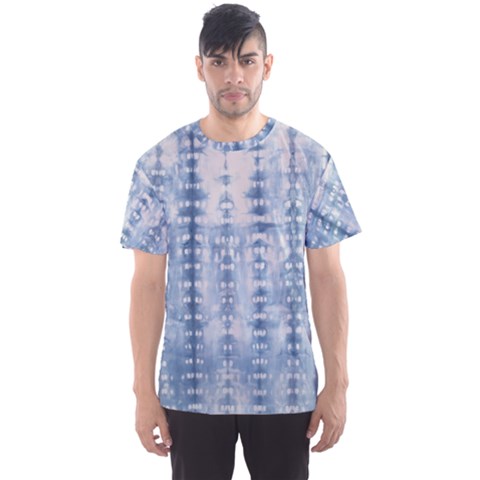 Indigo Grey Tie Dye Kaleidoscope Opaque Color Men s Sports Mesh Tee by Mariart