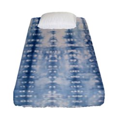 Indigo Grey Tie Dye Kaleidoscope Opaque Color Fitted Sheet (single Size) by Mariart