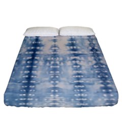 Indigo Grey Tie Dye Kaleidoscope Opaque Color Fitted Sheet (king Size) by Mariart