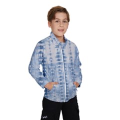 Indigo Grey Tie Dye Kaleidoscope Opaque Color Wind Breaker (kids) by Mariart