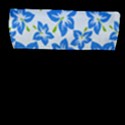 Hibiscus Flowers Seamless Blue Flap Messenger Bag (L)  View1