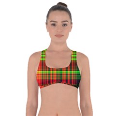 Line Light Neon Red Green Got No Strings Sports Bra