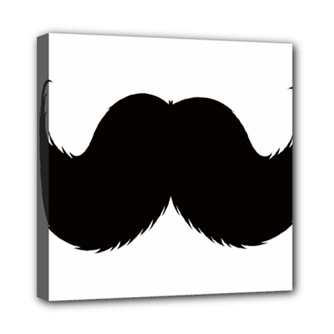 Mustache Owl Hair Black Man Mini Canvas 8  X 8  by Mariart