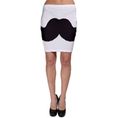 Mustache Owl Hair Black Man Bodycon Skirt by Mariart