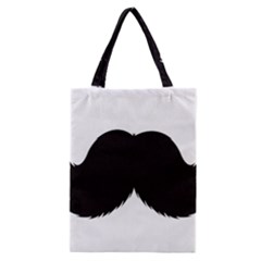 Mustache Owl Hair Black Man Classic Tote Bag by Mariart