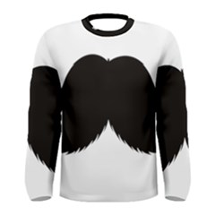 Mustache Owl Hair Black Man Men s Long Sleeve Tee by Mariart