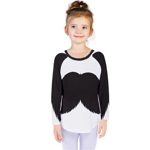 Mustache Owl Hair Black Man Kids  Long Sleeve Tee by Mariart