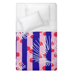 Line Vertical Polka Dots Circle Flower Blue Pink White Duvet Cover (single Size) by Mariart