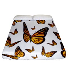 Butterfly Spoonflower Fitted Sheet (queen Size) by Mariart