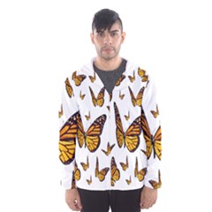 Butterfly Spoonflower Hooded Wind Breaker (men)