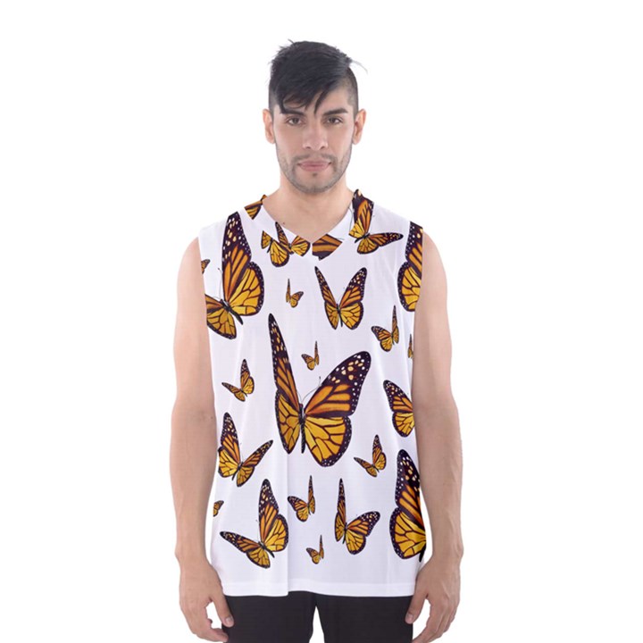 Butterfly Spoonflower Men s Basketball Tank Top