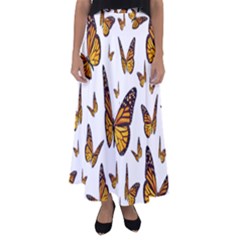 Butterfly Spoonflower Flared Maxi Skirt