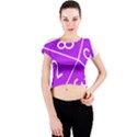 Number Purple Crew Neck Crop Top View1