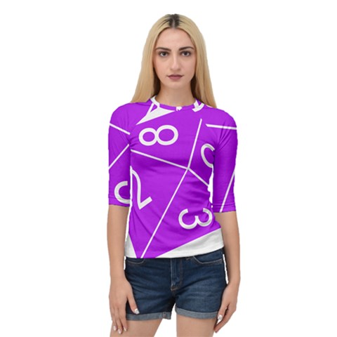 Number Purple Quarter Sleeve Tee by Mariart