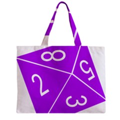 Number Purple Zipper Mini Tote Bag by Mariart