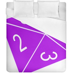 Number Purple Duvet Cover (california King Size) by Mariart