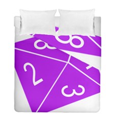 Number Purple Duvet Cover Double Side (full/ Double Size) by Mariart