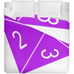 Number Purple Duvet Cover Double Side (king Size)