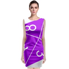 Number Purple Classic Sleeveless Midi Dress by Mariart