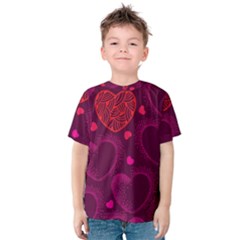 Love Heart Polka Dots Pink Kids  Cotton Tee