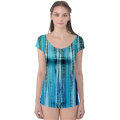 Line Tie Dye Green Kaleidoscope Opaque Color Boyleg Leotard  by Mariart