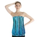 Line Tie Dye Green Kaleidoscope Opaque Color Strapless Top View1