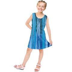 Line Tie Dye Green Kaleidoscope Opaque Color Kids  Tunic Dress by Mariart