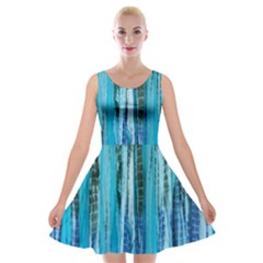 Line Tie Dye Green Kaleidoscope Opaque Color Velvet Skater Dress by Mariart