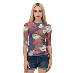 Original Butterfly Carnation Quarter Sleeve Tee