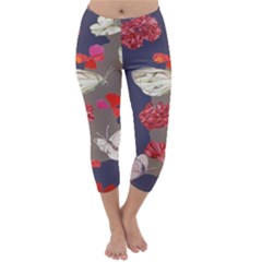 Original Butterfly Carnation Capri Winter Leggings 