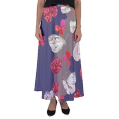 Original Butterfly Carnation Flared Maxi Skirt